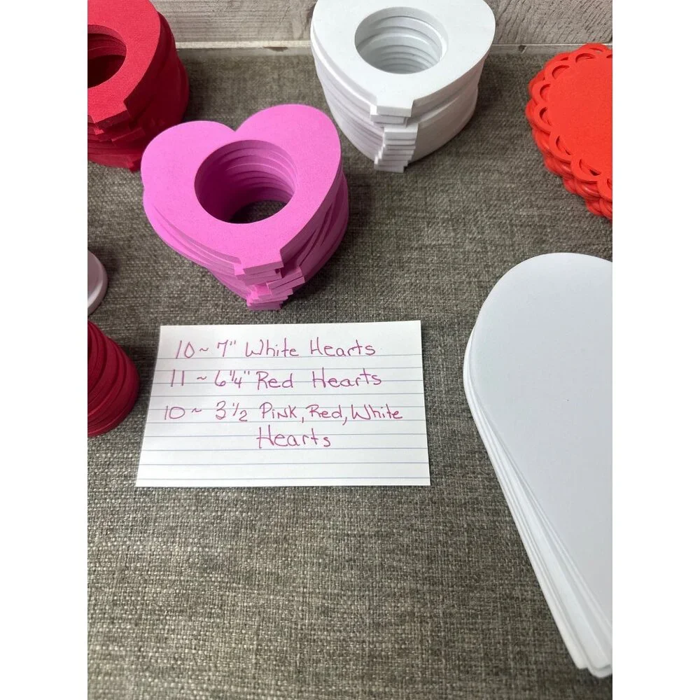 Valentines Day Lot Foam Project Craft Kit Heart Shapes Photo Frames Classroom